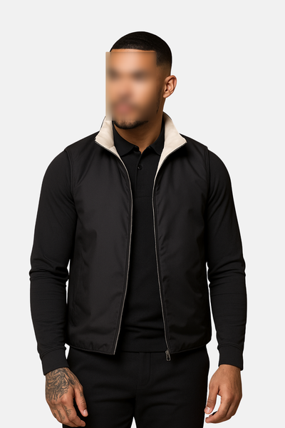 BLACK REVERSE BODYWARMER