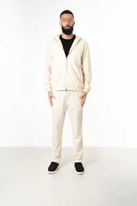 BEIGE HOODED UTILITY SUIT