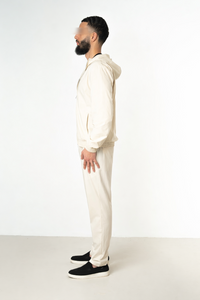 BEIGE HOODED UTILITY SUIT