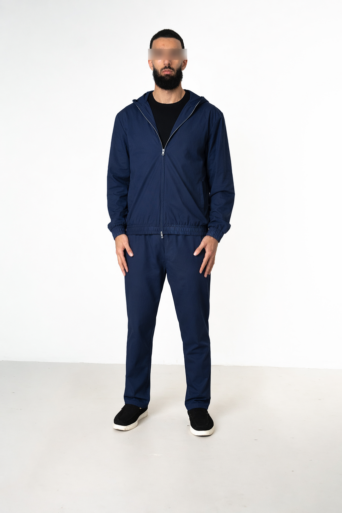 NAVY HOODED UTILITY SUIT