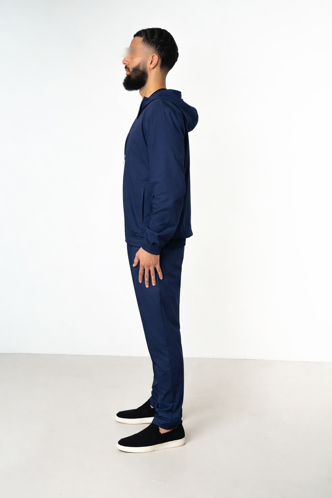 NAVY HOODED UTILITY SUIT