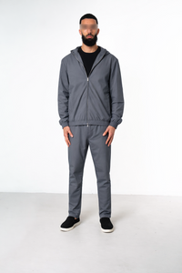 GREY HOODED UTILITY SUIT