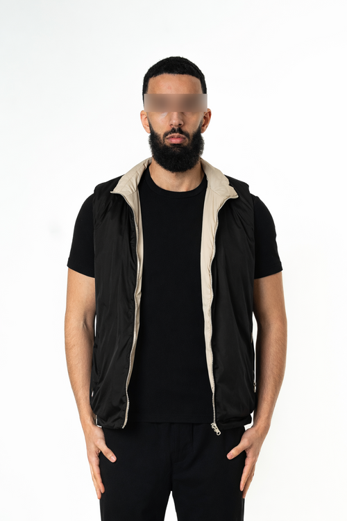 BLACK REVERSE BODYWARMER