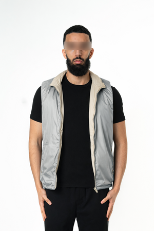 LIGHT GREY REVERSE BODYWARMER