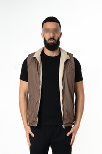 TAUPE REVERSE BODYWARMER