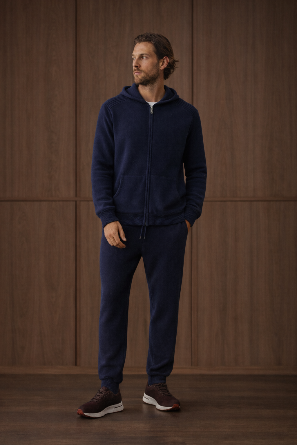 NAVY CASHMERE SET