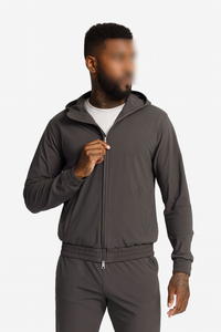 Grey hooded utility suit