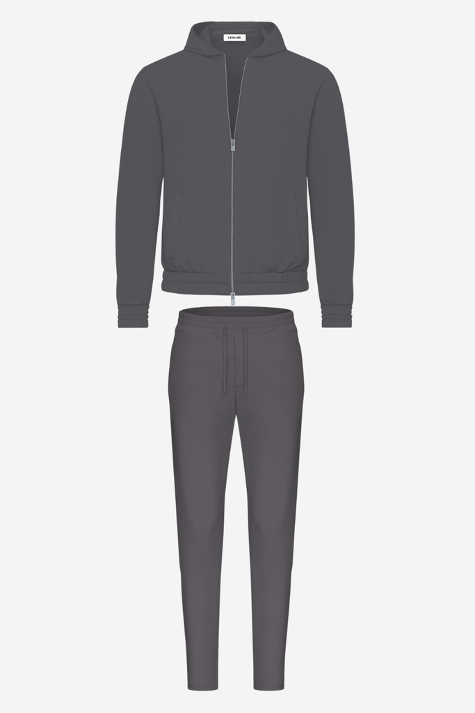 Grey hooded utility suit