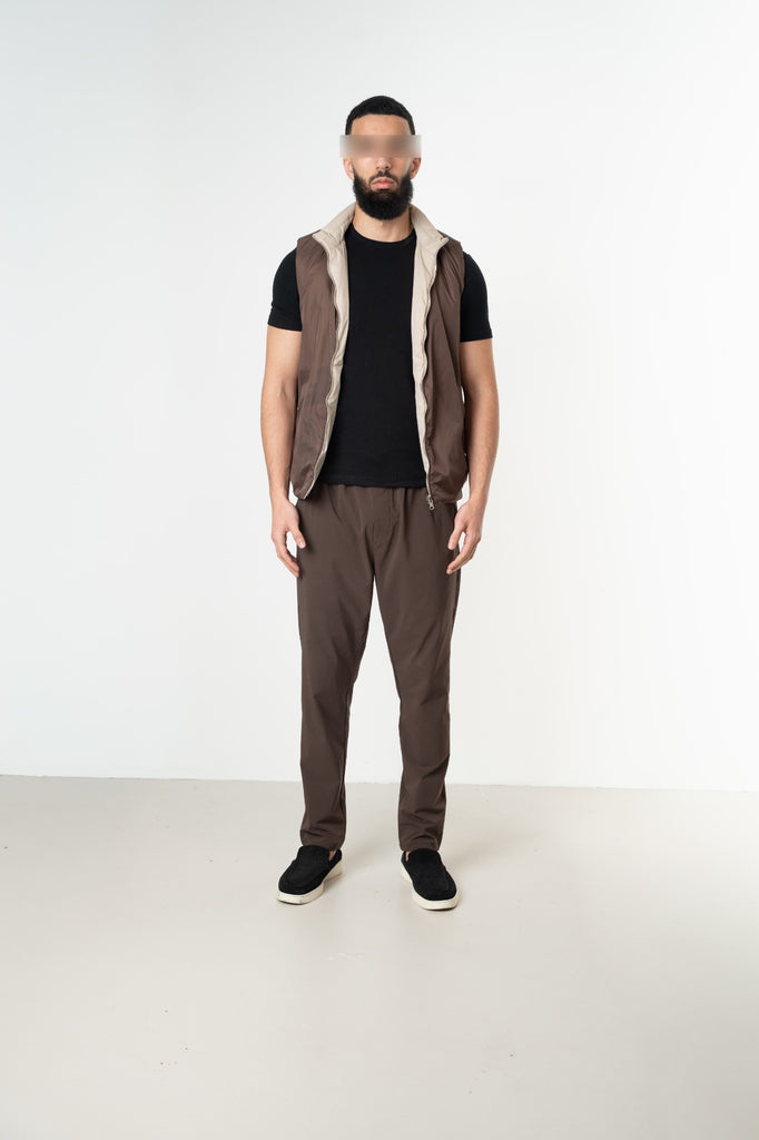 TAUPE REVERSE BODYWARMER