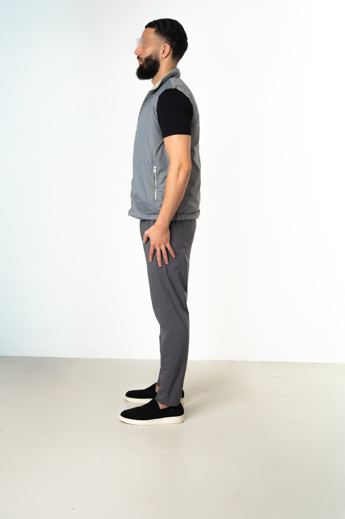 LIGHT GREY REVERSE BODYWARMER