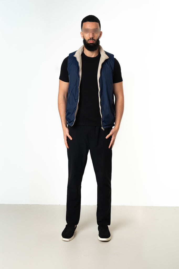 NAVY REVERSE BODYWARMER