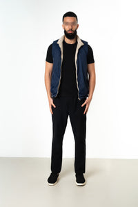 NAVY REVERSE BODYWARMER