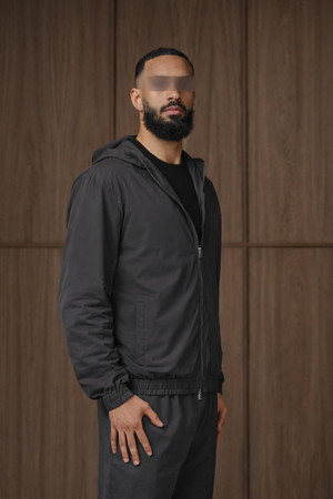 GREY HOODED UTILITY SUIT