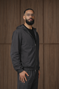GREY HOODED UTILITY SUIT
