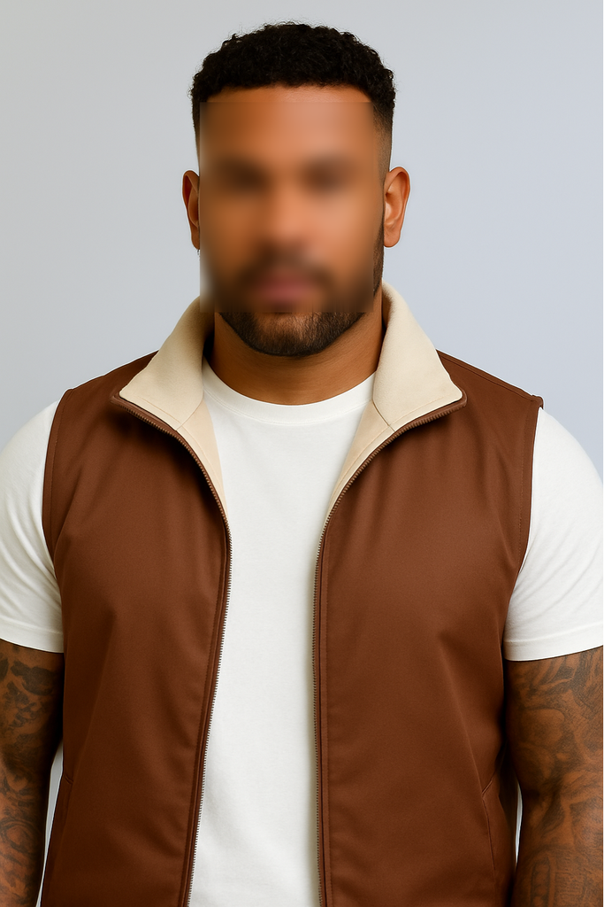 Taupe Reverse Bodywarmer