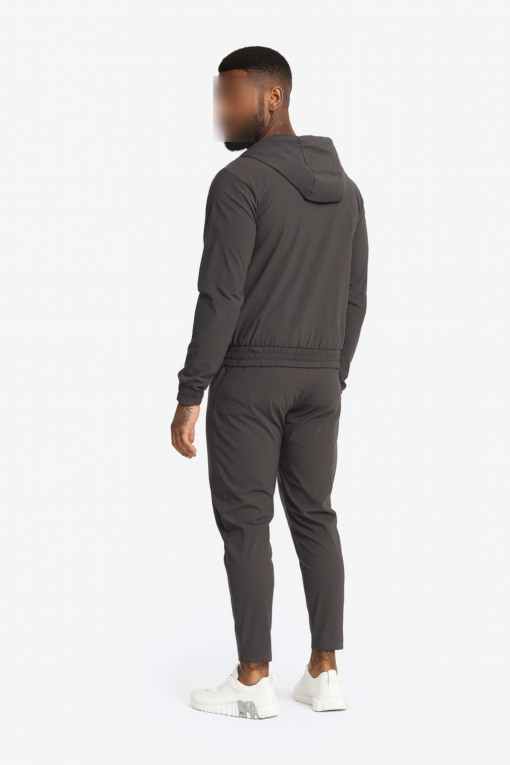 Grey hooded utility suit