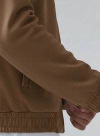MOCHA BROWN HOODED UTILITY SUIT