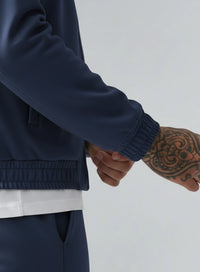 Navy hooded utility suit