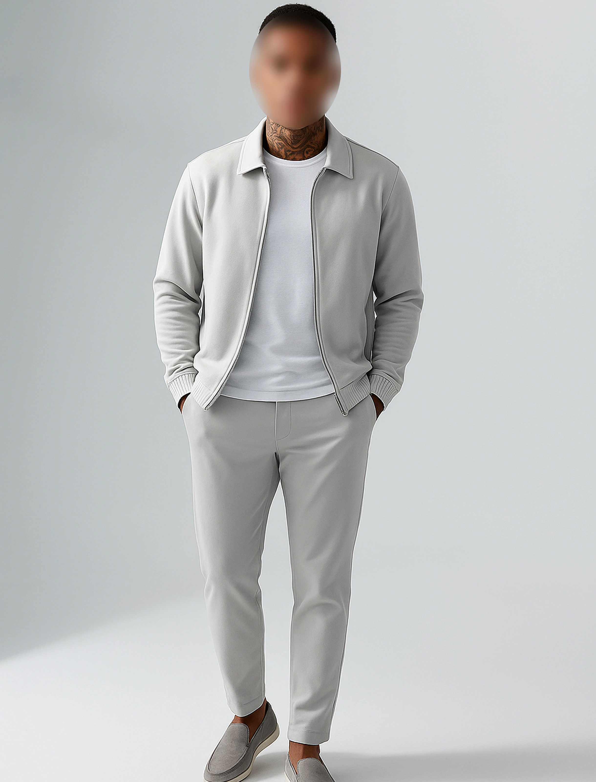 Pearl Grey Utility Suit